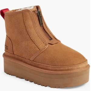 UGG Platform Chestnut with Zipper